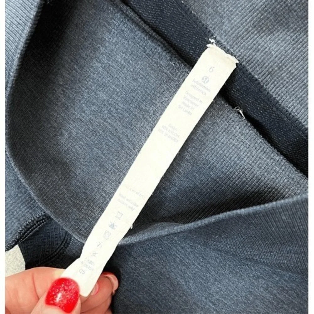 Lululemon Ebb & Flow Street Cropped Seamless Leggings‎ 6 Blue Activewear